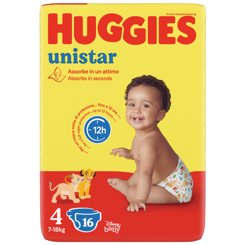 Huggies Unistar 7-18kg New 16pz