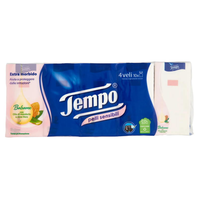 Tempo Fazzoletti Pelli Sensibili New 10pz