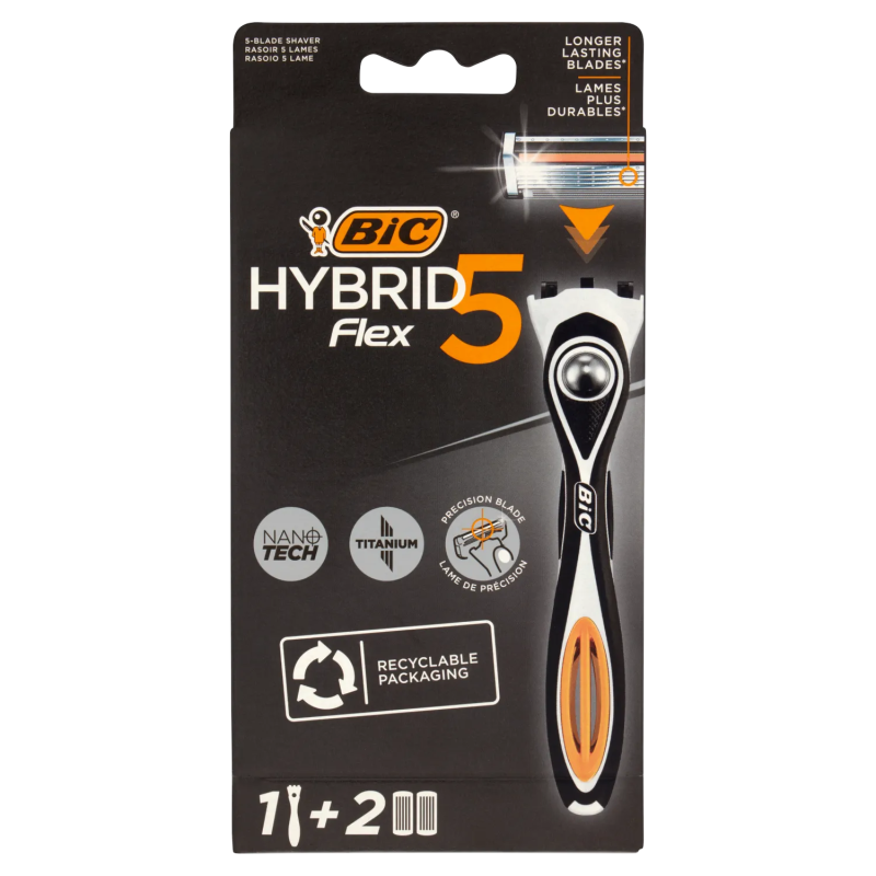 Bic Kit Rasoio Hybrid Flex 5 + 2 Ricariche 1pz