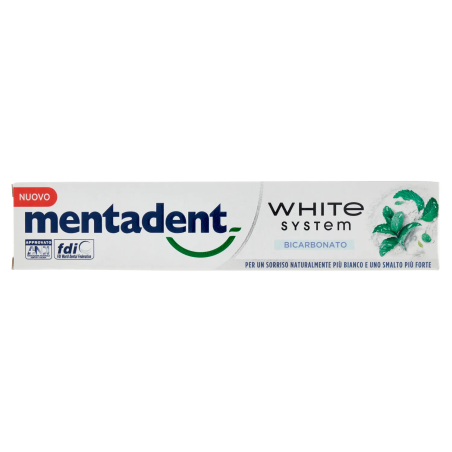 8720181121012 Mentadent Dentifricio White System Bicarbonato 75ml