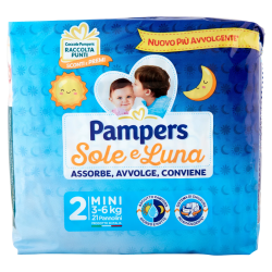 8001480306448 Pampers Pannolini Sole&Luna Taglia 2 - 3/6kg 21pz