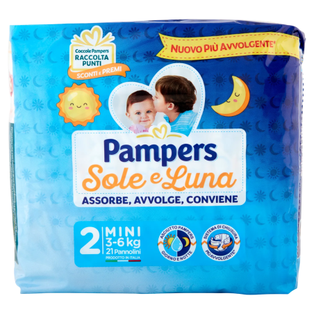 8001480306448 Pampers Pannolini Sole&Luna Taglia 2 - 3/6kg 21pz