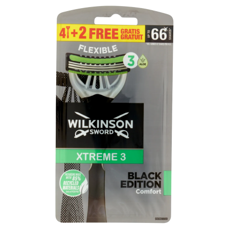 4027800383801 Wilkinson Extreme 3 Black Edition Usa & Getta 4+2pz