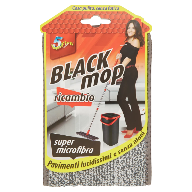 Super Five Black Mop Ricambio 1pz