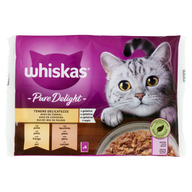 5900951303173 Whiskas Cat Pure Delight Delicato 4x85gr