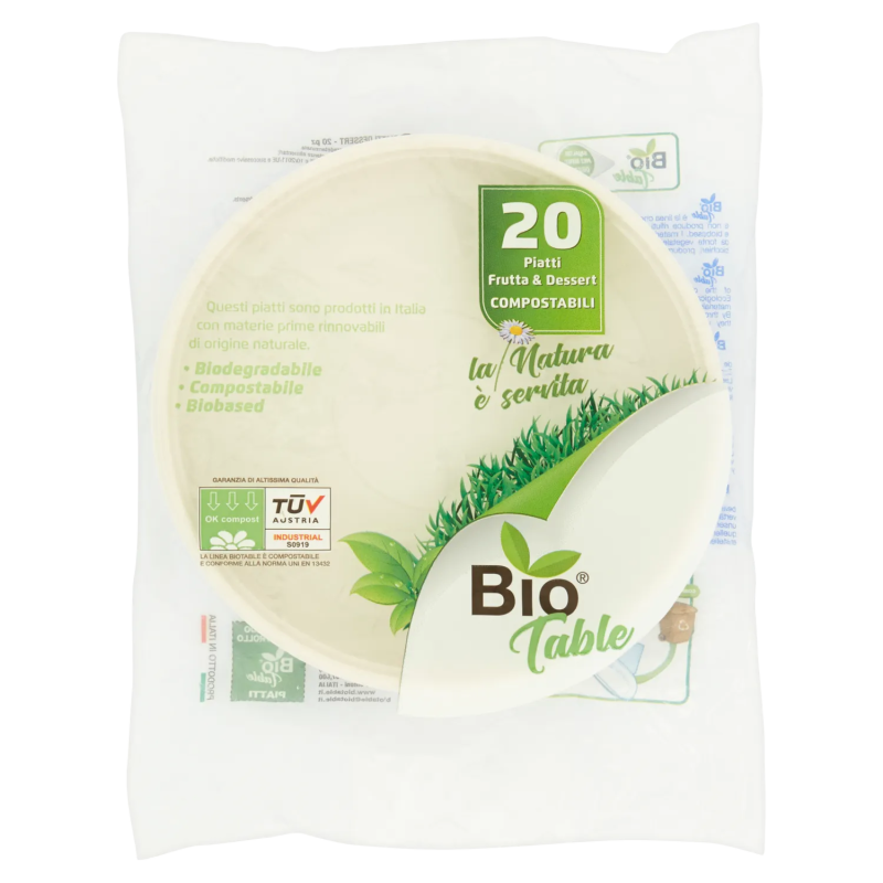 Bio Table Piatto Frutta Rigido 20pz