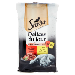 Sheba Delices Du Jour Manzo/Pollo 6x50gr