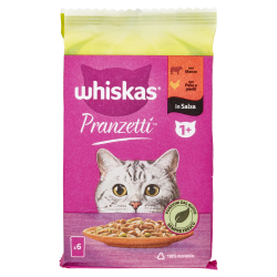 Whiskas Cat Pranzetti Manzo, Pollo e Piselli +1 6x50gr