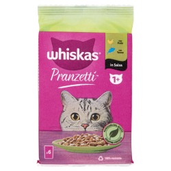 4770608262297 Whiskas Cat Pranzetti Con Pollo & Tonno 1+ 6x50gr