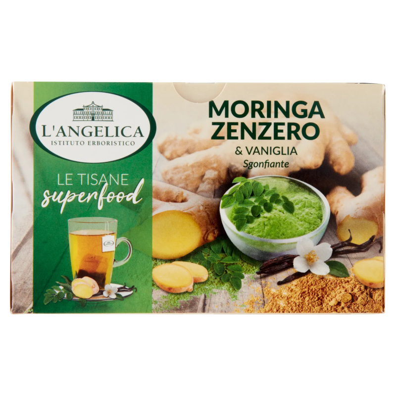 L'Angelica Tisana Moringa, Zenzero e Vaniglia 18 Filtri