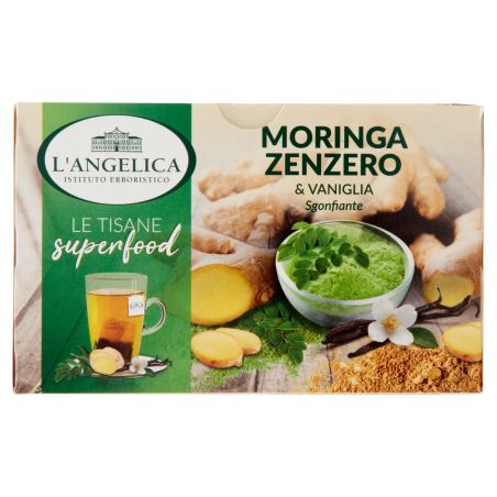 8017331068298 L'Angelica Tisana Moringa, Zenzero e Vaniglia 18 Filtri