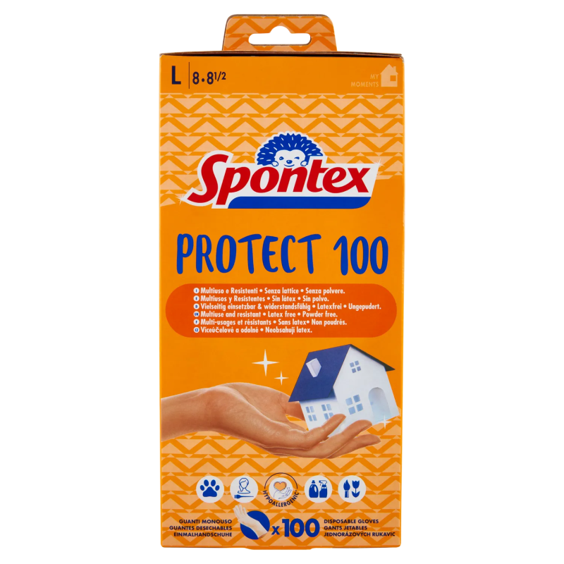 Spontex Guanti Protect 100 Misura Large 100pz