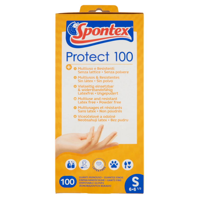 Spontex Guanti Protect 100 Misura Small 100pz