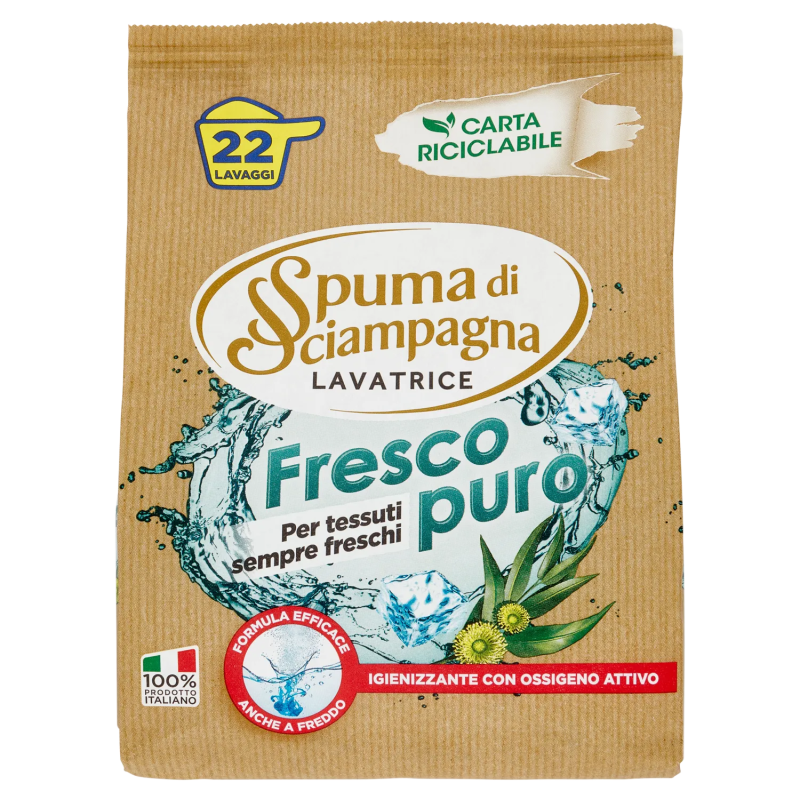 8007750015102 Spuma Di Sciampagna Polvere Eco Ricarica Fresco 22 Misurini 990gr