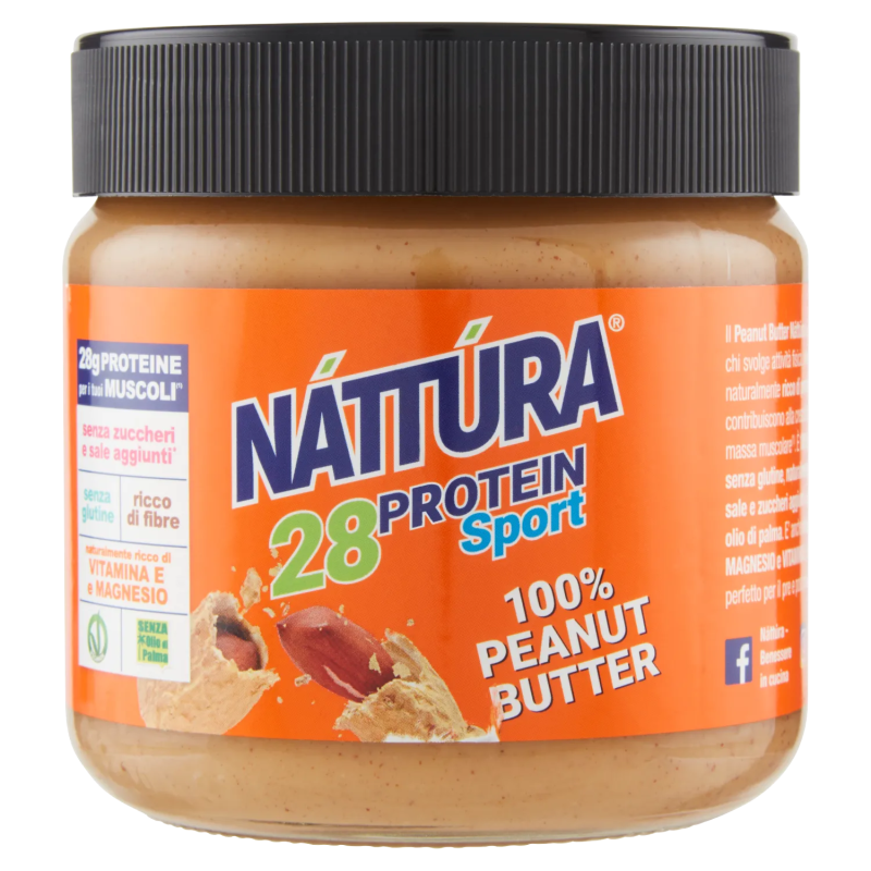 8000003044447 Nattura Peanuts Butter Protein Sport 350gr