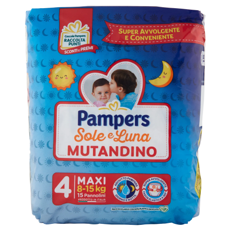 8001480306622 Pampers Sole & Luna Mutandino Taglia 4 maxi New 15pz