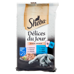 Sheba Delices Du Jour Salmone e Tonno 6x50gr