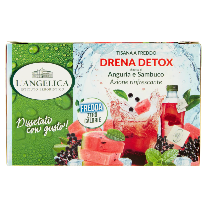 8017331089859 L'angelica Tisana Fredda Drena Detox 18 Filtri