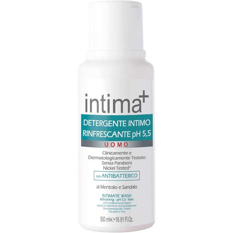 Intima+ Detergente Intimo Uomo Rinfrescante Ph 5,5 500ml