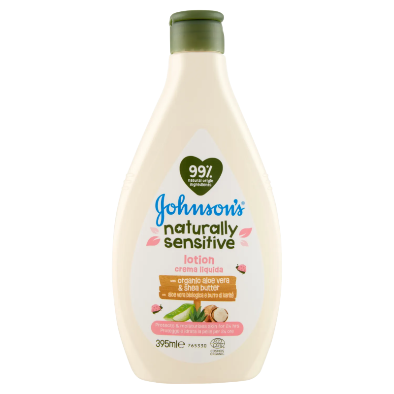 3574661709604 Johnson's Naturally Sensitive Lotion Aloe Vera 395ml