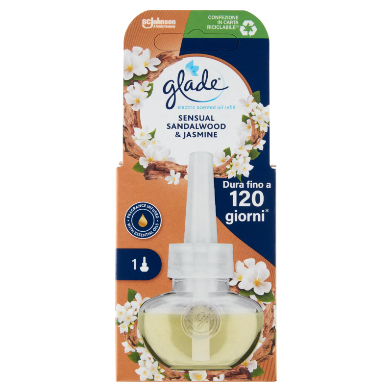 Glade Elettrico Ricarica Sensual Sandalwood E Jasmine New 20ml