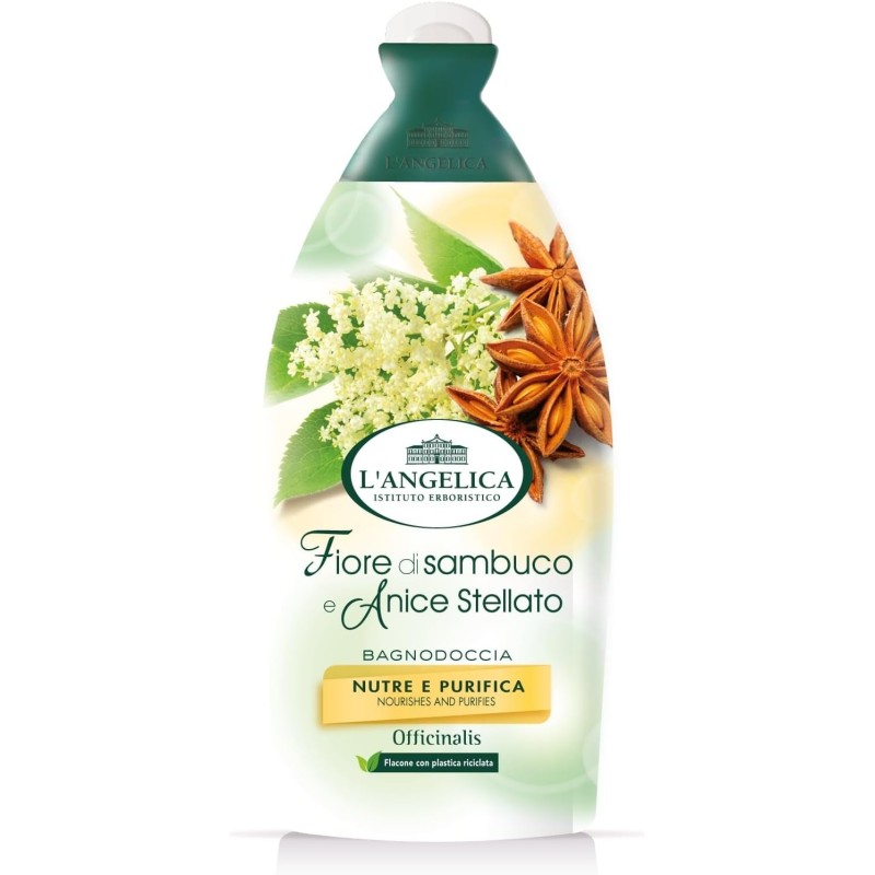 L'Angelica Bagno Doccia Fiore di Sambuco e Anice Stellato 500ml