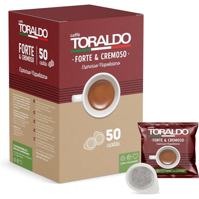 8024608010720 Toraldo Caffe' Forte & Cremoso 50 Cialde 1pz