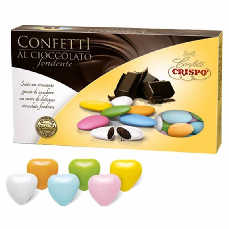 Crispo Confetti al Cioccolato Fondente - Colori Assortiti 1000gr