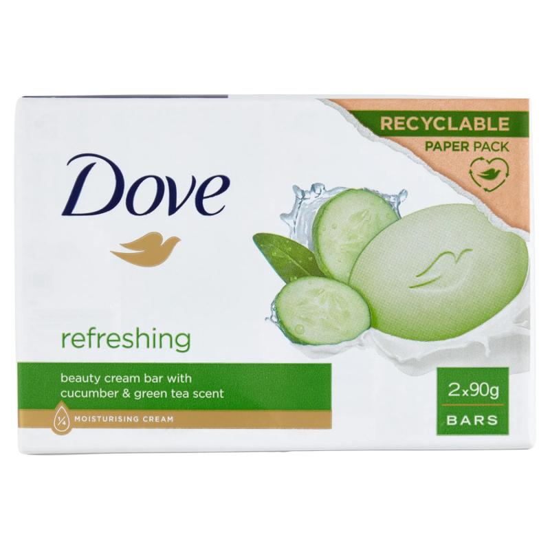 8720181481086 Dove Sapone Solido Go Fresh Cetriolo New 2x90gr