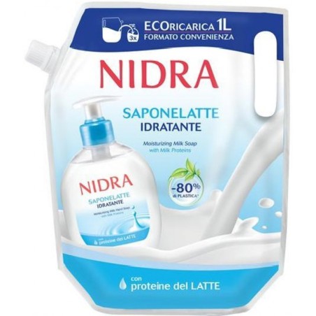 8003510031023 Nidra Sapone Liquido Eco Ricarica Latte 1000ml