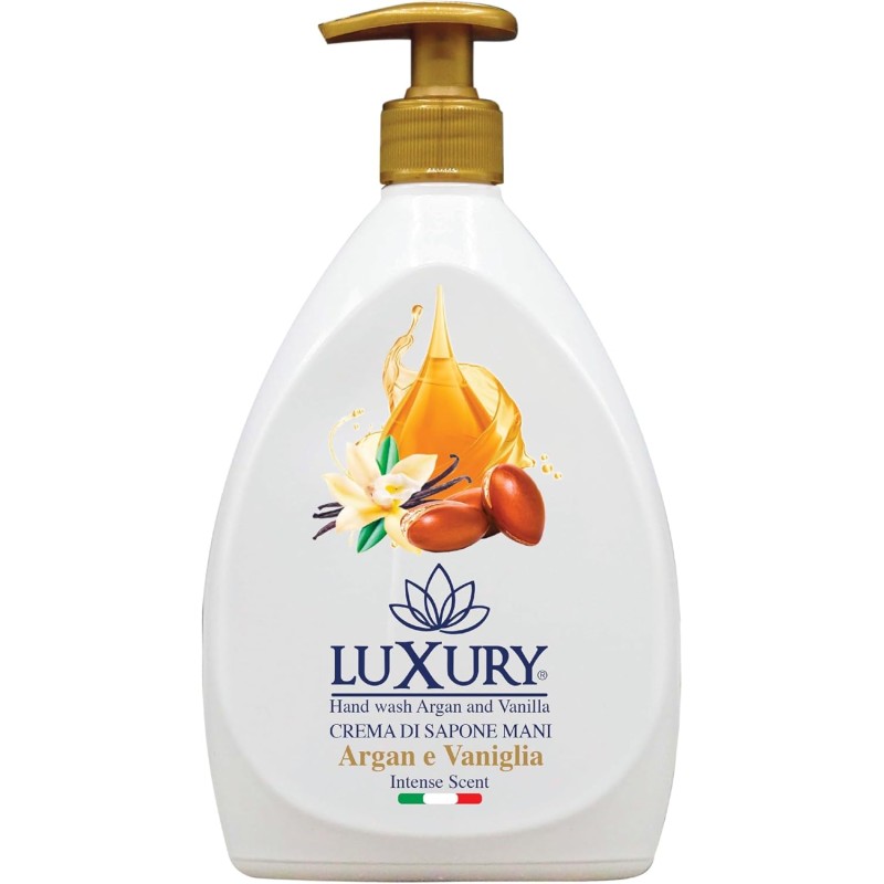 Luxury Sapone Liquido Argan e Vaniglia Con Dispenser 750ml