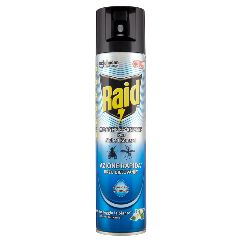 Raid Mosche e Zanzare Aqua Base Spray 400ml