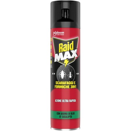 5000204342437 Raid Max Scarafaggi e Formiche 3in1 Spray 400ml