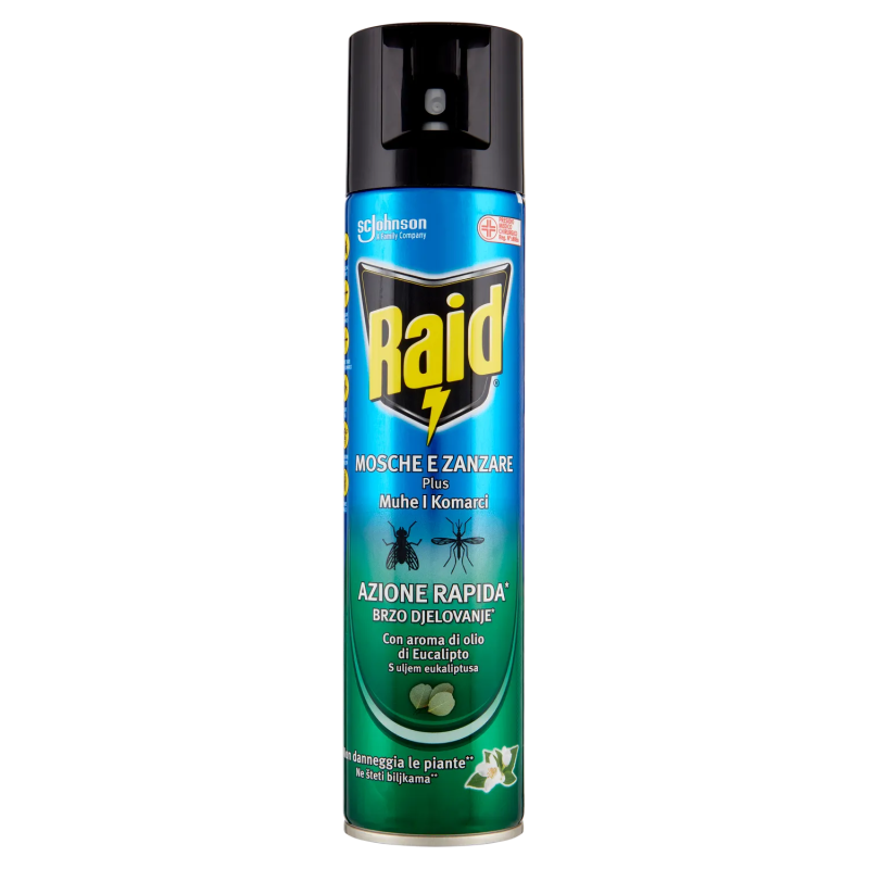 Raid Mosche e Zanzare Eucalipto New Spray 400ml