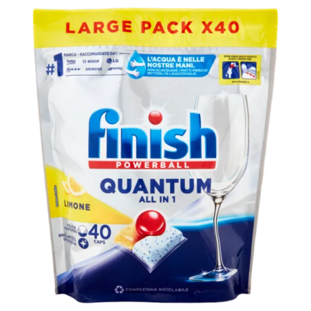 8002910063696 Finish Tabs Quantum All In 1 Limone 40pz