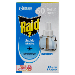 5000204161960 Raid Ricarica Liquido Inodore 60 Notti 36ml