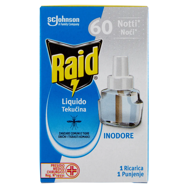 Raid Ricarica Liquido Inodore 60 Notti 36ml