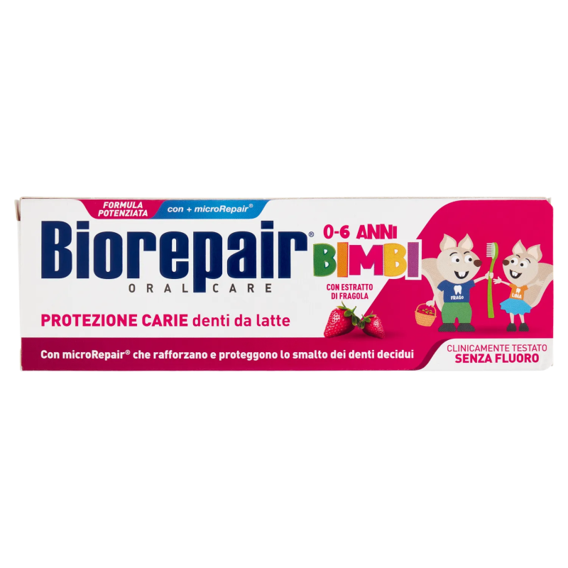 8017331097120 Biorepair Dentifiricio Kids 0-6 Anni Fragola 50ml