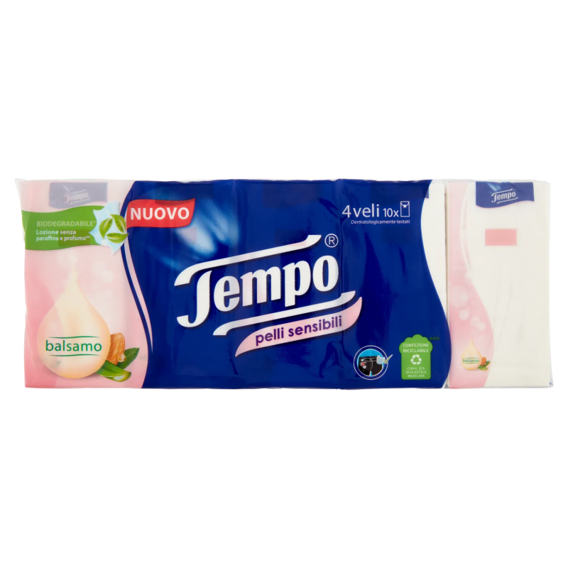 Tempo Fazzoletti Pelli Sensibili New 10pz