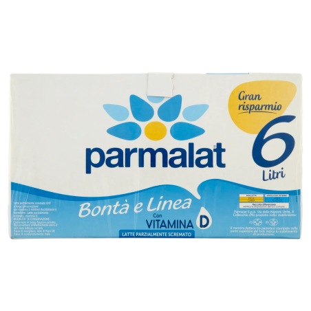 8002580012222 Parmalat Latte Parzialmente Scremato 6x1000ml