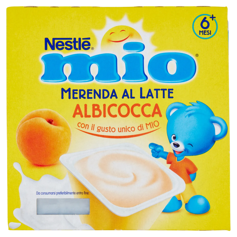 Mio Merenda Latte e Albicocca 4x100gr