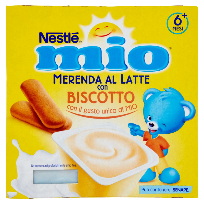 Mio Merenda Al LAtte Con Biscotto 4x100gr