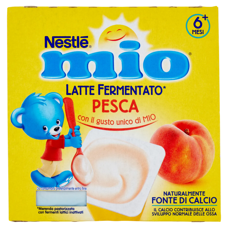 Mio Merenda Latte Fermentato e Pesca 4x100gr