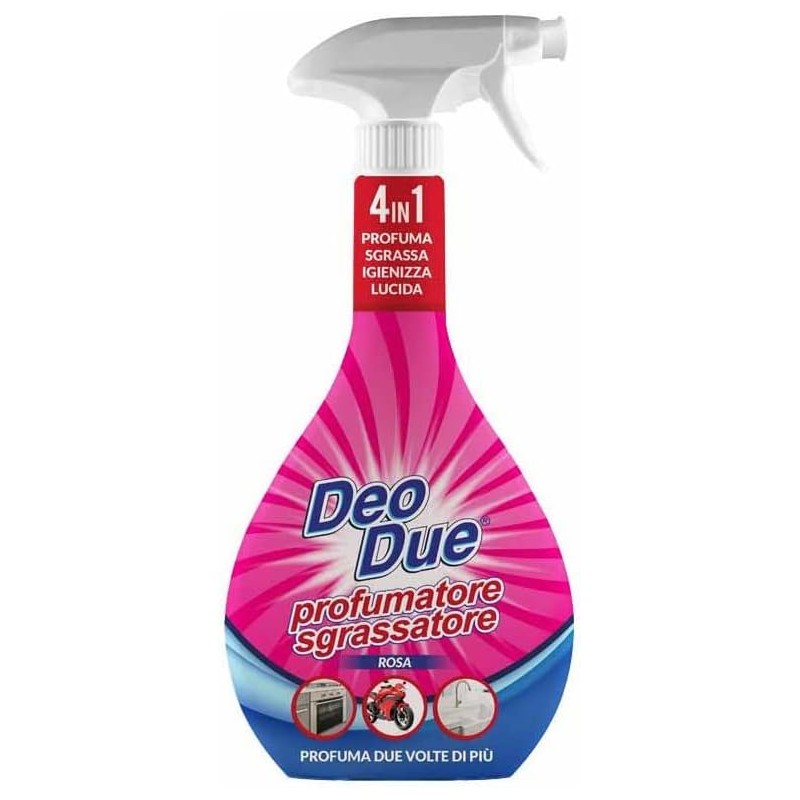 8388776980132 Deo Due Sgrassatore Profumatore Rosa Spray 600ml