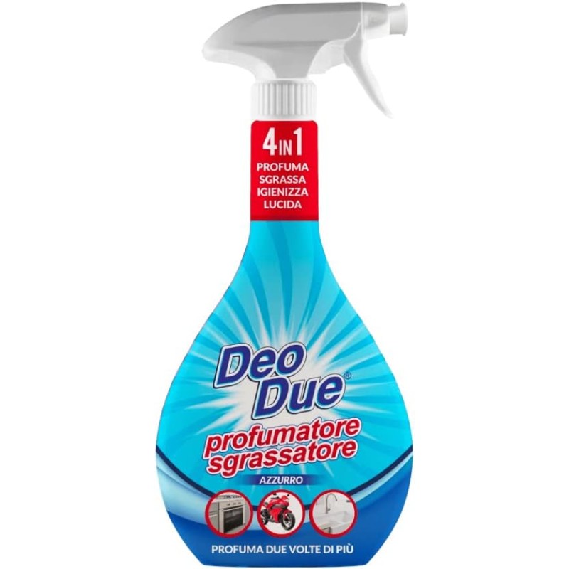 8388776980118 Deo Due Sgrassatore Profumatore Azzurro Spray 600ml