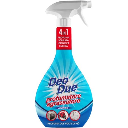 8388776980118 Deo Due Sgrassatore Profumatore Azzurro Spray 600ml