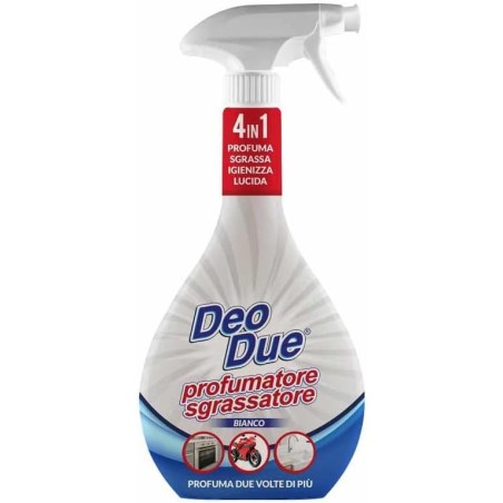 8388776980125 Deo Due Sgrassatore Profumatore Bianco Spray 600ml