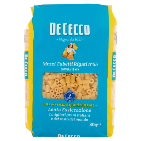 8001250120656 De Cecco n.065 Mezzi Tubetti Rigati 500gr