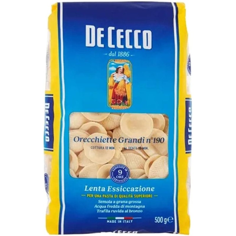 8001250121905 De Cecco n.190 Orecchiette Grandi 500gr