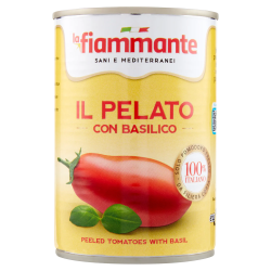 8001737102052 La Fiammante Il Pelato Con Basilico 400gr